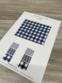 3SG007(6) Rayures Et Carreaux En Coton/lin[Fabrication De Textile] Chambray Sous-photo