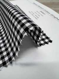 3SG021 Plaid Vichy En Coton Stretch Naturel[Fabrication De Textile] Chambray Sous-photo