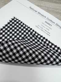 3SG021 Plaid Vichy En Coton Stretch Naturel[Fabrication De Textile] Chambray Sous-photo