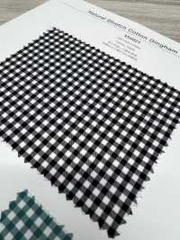 3SG021 Plaid Vichy En Coton Stretch Naturel[Fabrication De Textile] Chambray Sous-photo