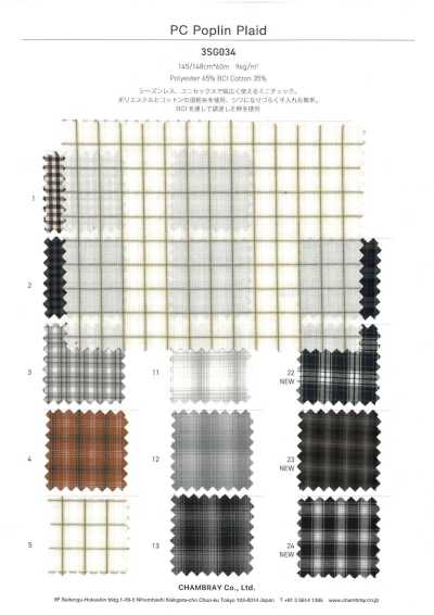 3SG034 Polyester/Coton à carreaux