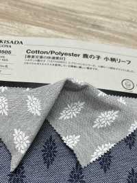 1078505 Motif Petites Feuilles En Point Mousse Coton/polyester[Fabrication De Textile] Takisada Nagoya Sous-photo