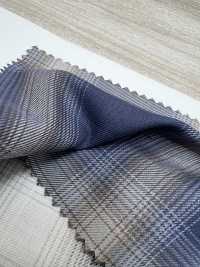 4SG023 Plaid Ombré En Polyester Recyclé[Fabrication De Textile] Chambray Sous-photo