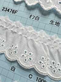 23476F Dentelle à Volants En Coton Kyowa Lace Sous-photo