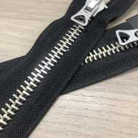 10-N-E-MR Fermeture éclair Vintage WALDES, Maillechort, Taille 10, Ruban Polyester, Séparateur Bidirectionnel Attache Asahi Sous-photo