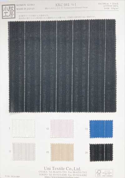 KKC981-D1 Rayure Leno en coton