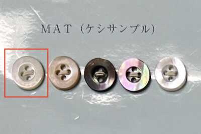 EX101MAT Bouton en coquillage Takase mat à 4 trous à bordure
