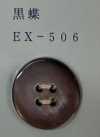 EX506 Bouton Coquille à 4 Trous, Bordé