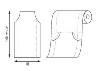 41801 Housse de rouleau à soufflets PE Largeur 480/580 mm X 850 mm