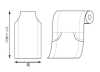 41808 Rouleau De Couverture à Soufflet En PE Largeur 480/580 Mm X 1 500 Mm