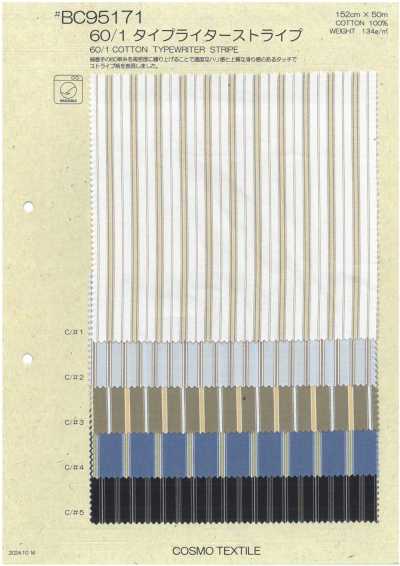 BC95171 Toile typewriter rayée 60/1
