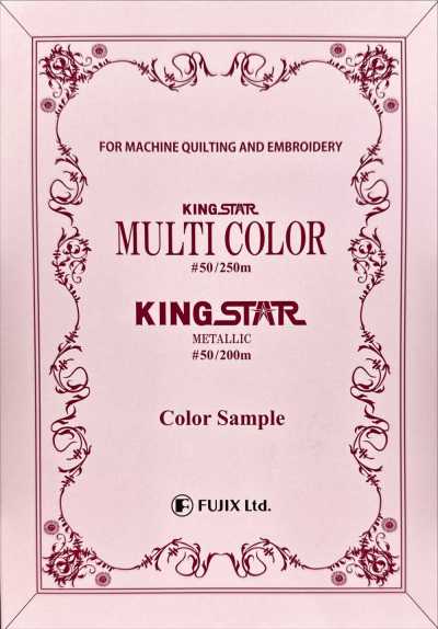 FUJIX-SAMPLE-27 Carte d'échantillons métallique multicolore King Star