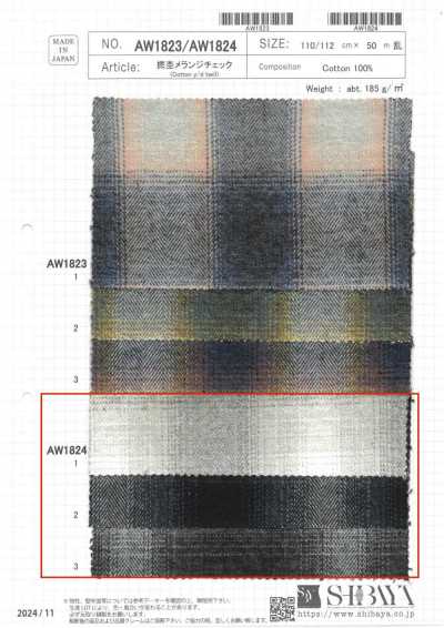 AW1824 Carreaux mélangés en fil retors