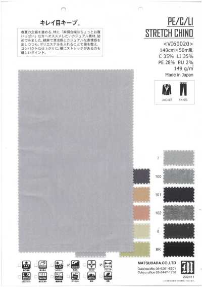 Chino stretch coton-lin