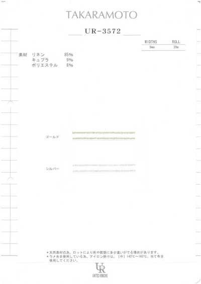 UR-3572 carte d'échantillons