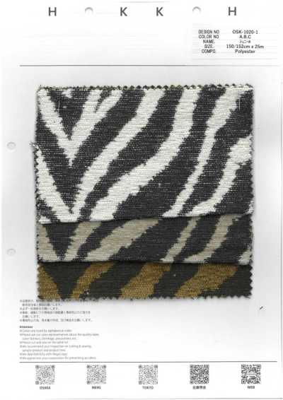 OSK-1020-1 Chenille zèbre