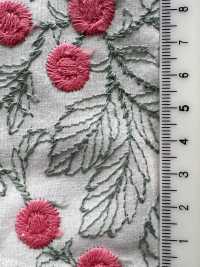 4025-1840-1 Broderie Florale Sur Toile De Coton[Fabrication De Textile] HOKKOH Sous-photo