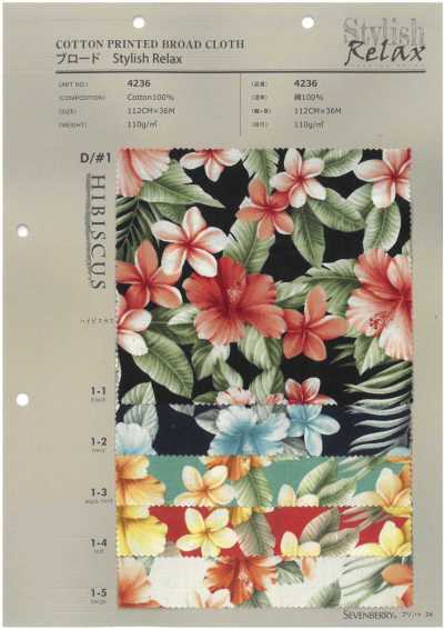 4236 SEVENBERRY® popeline Stylish Relax Hibiscus