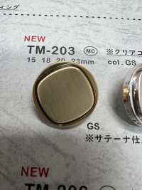TM-203 Boutons En Métal, Revêtement Transparent à L