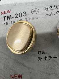 TM-203 Boutons En Métal, Revêtement Transparent à L
