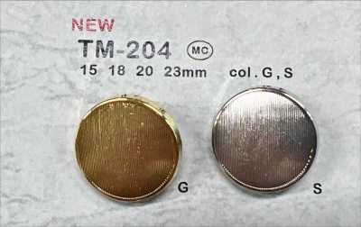 TM-204 Bouton métallique, à queue, cerclé