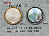 CD-135 Boutons Métalliques, Pied Arrière, Bord