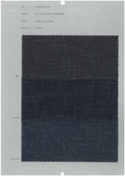 Chambray militaire 8 oz
