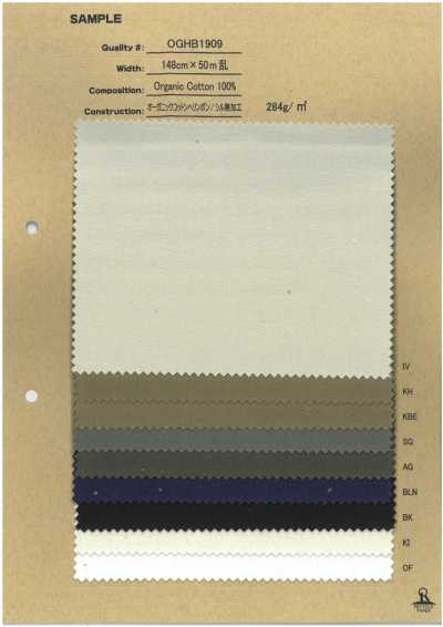OGHB1909 Chevron en coton biologique / non fini