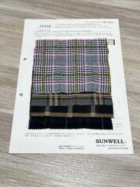 14416 Fuwa. Coton Froncé, Chevrons, Fil Mohair, Carreaux[Fabrication De Textile] SUNWELL Sous-photo