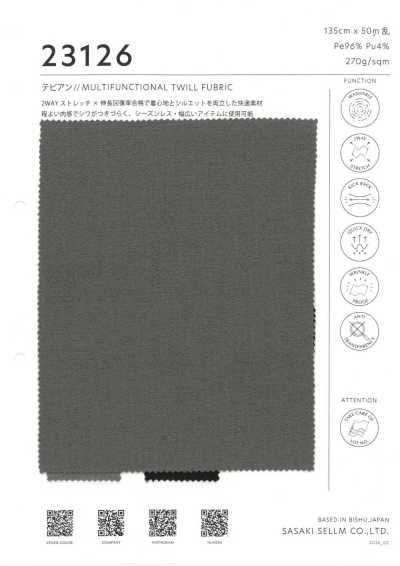 23126 Tebian sergé extensible bidirectionnel