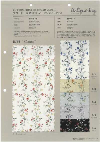 850523 SEVENBERRY® Popeline en coton écru Antique De Canon