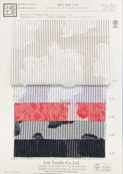 KYC842-D2A Jacquard coupé teint en fil polyester/coton