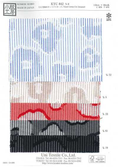 KYC842-D8 Jacquard coupé teint en fil T/C