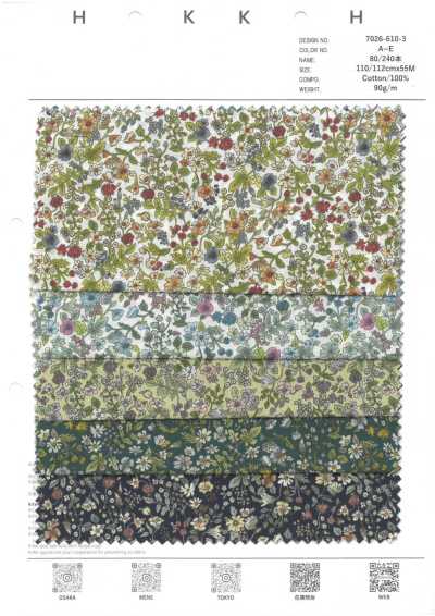7026-610-3 Petit floral 80/240 fils