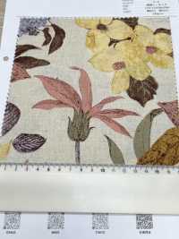 1026-705-1 Loomstate En Lin Avec Fleurs Gravées[Fabrication De Textile] HOKKOH Sous-photo