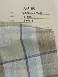 A-5108 100 % Lin, Carreaux Madras[Fabrication De Textile] ARINOBE Sous-photo