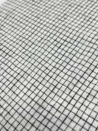 HK800 Niigata Coton Lin Pin Check, Enshu Nada (Blanc X Noir)[Fabrication De Textile] KOYAMA Sous-photo