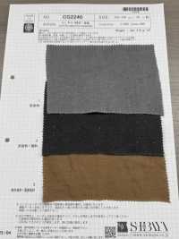 OS2240 Gabardine CHANVRE/C Tanin De Kaki, Teinture Au Charbon[Fabrication De Textile] SHIBAYA Sous-photo