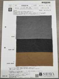 OS2214 Tissu Imperméable C/L, Teint Au Jus De Kaki Et Au Charbon De Bois[Fabrication De Textile] SHIBAYA Sous-photo