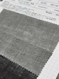 OS2833 Gaze De Lin Teinte Au Kaki Et Au Charbon De Bois[Fabrication De Textile] SHIBAYA Sous-photo