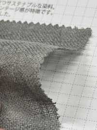 OS2833 Gaze De Lin Teinte Au Kaki Et Au Charbon De Bois[Fabrication De Textile] SHIBAYA Sous-photo