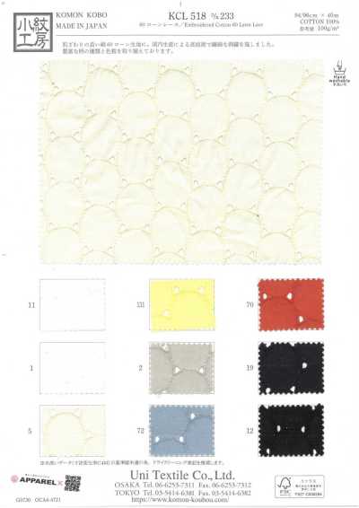 KCL518-D233 Dentelle batiste 60