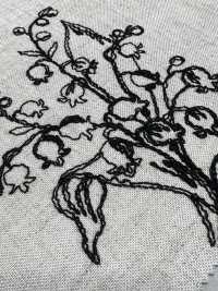 KCL524-D2896 Toile De Lin Et Dentelle En Rayonne[Fabrication De Textile] Uni Textile(Atelier Komon) Sous-photo