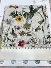 8026-780-1 Fleurs Aquarelles 100 % Lin[Fabrication De Textile] HOKKOH Sous-photo