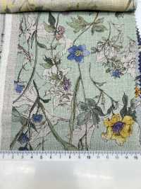 8026-780-1 Fleurs Aquarelles 100 % Lin[Fabrication De Textile] HOKKOH Sous-photo
