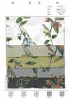8026-790-2 Métier à Tisser En Lin Avec Fleurs Peintes à La Main