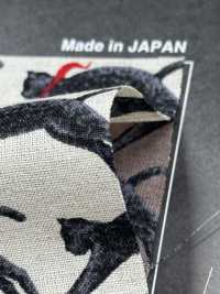 KTS7103 Lin Loomstate Chat Seigaiha Impression[Fabrication De Textile] Sous-photo