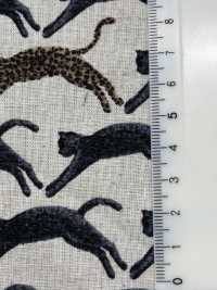 KTS7103 Lin Loomstate Chat Seigaiha Impression[Fabrication De Textile] Sous-photo