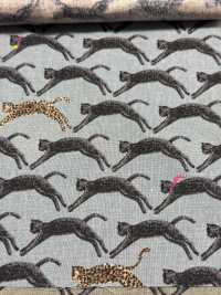 KTS7103 Lin Loomstate Chat Seigaiha Impression[Fabrication De Textile] Sous-photo