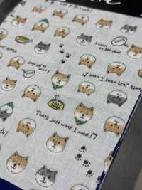 KTS6485 Imprimé Shiba Inu En Double Gaze[Fabrication De Textile] Sous-photo
